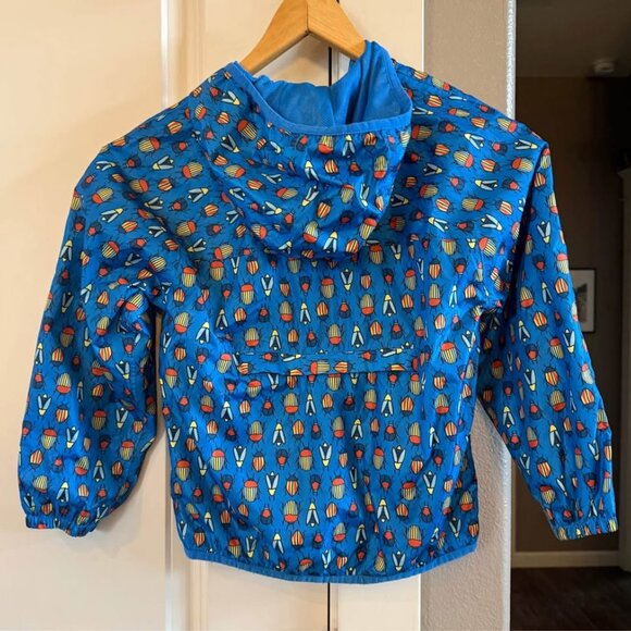 Lands’ End Kids Hooded Waterproof Lightweight Windbreaker/Rain Packable Jacket-S - Picture 4 of 9